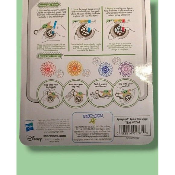 Disney Star Wars Grogu Spirograph Cyclex Hasbro 5+ Compact Collectors Travel Toy - Picture 15 of 16